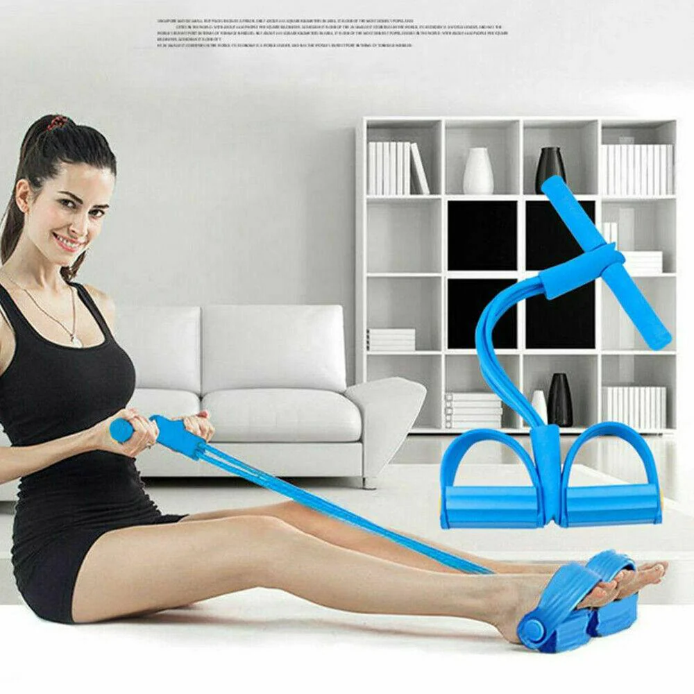( বুলু কালার ) High Quality Multifunctional Foot Paddle Pull Rope Blue