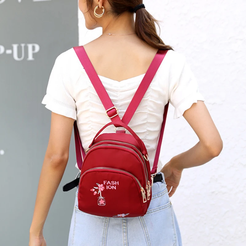 (Red) Trendy Stylish Fashion Printing Mini Backpack bag for Women