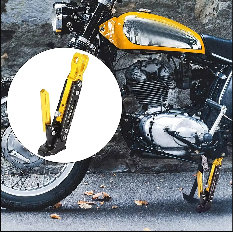 ( গোল্ডেন কালার ) Aluminium Side Stand For Motorcycles