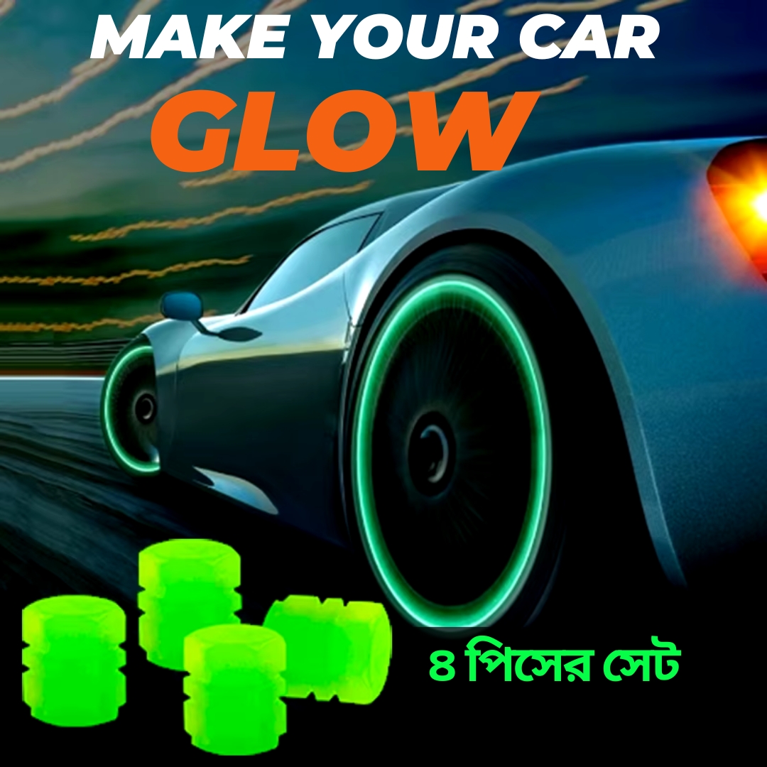 ৪ পিসের সেট-Luminous Tire Valve Cap
