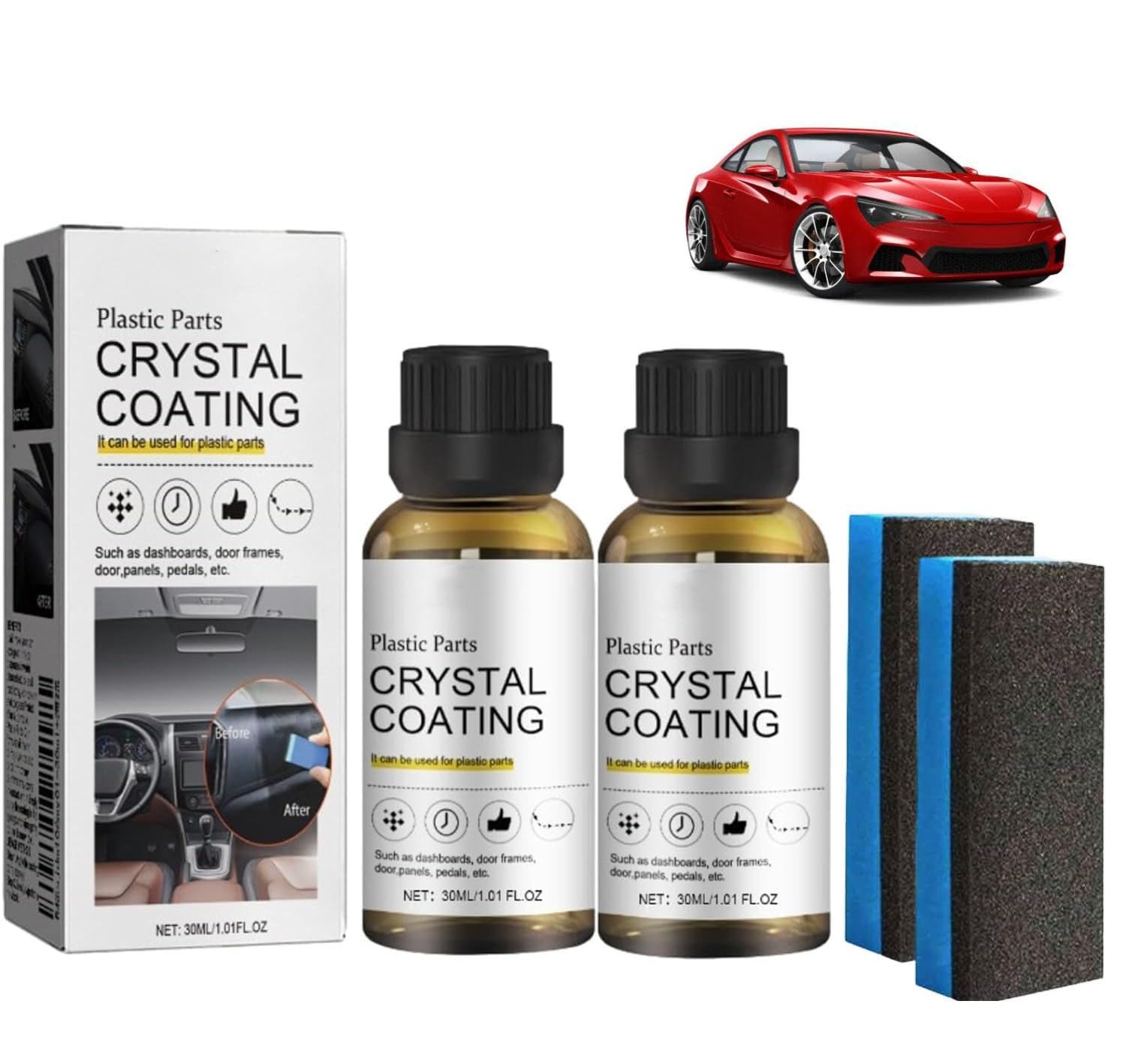 Plastics Parts Crystal Coating-2pcs