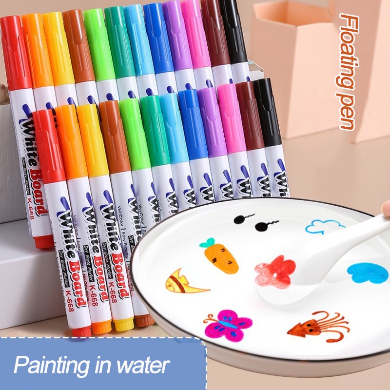 Water Floating Pens-4 pcs-Random Color