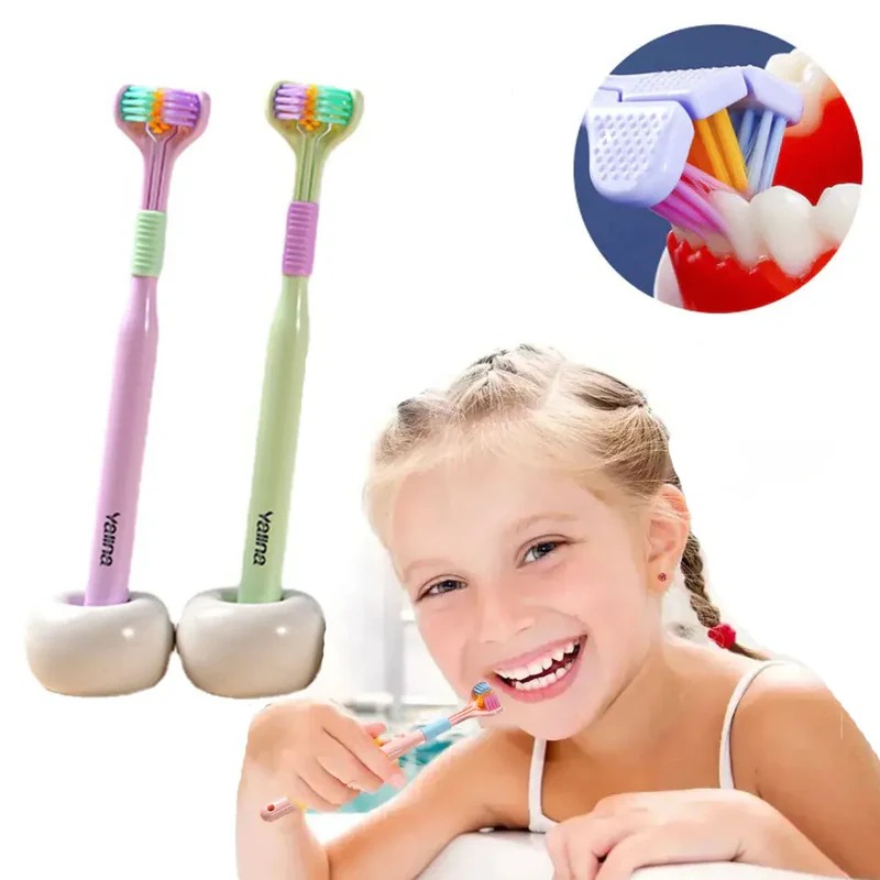 3-Sided Toothbrush 3D Stereo Ultra Fine -2 pcs