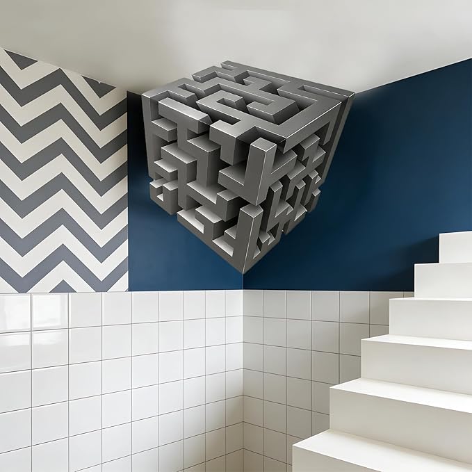 Impossible Corner Optical Illusion Wall Decor